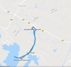 Walking route at St Liviere